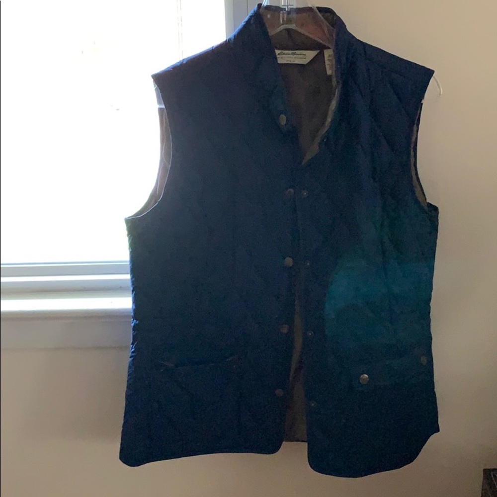 Navy Eddie Bauer goose down vest